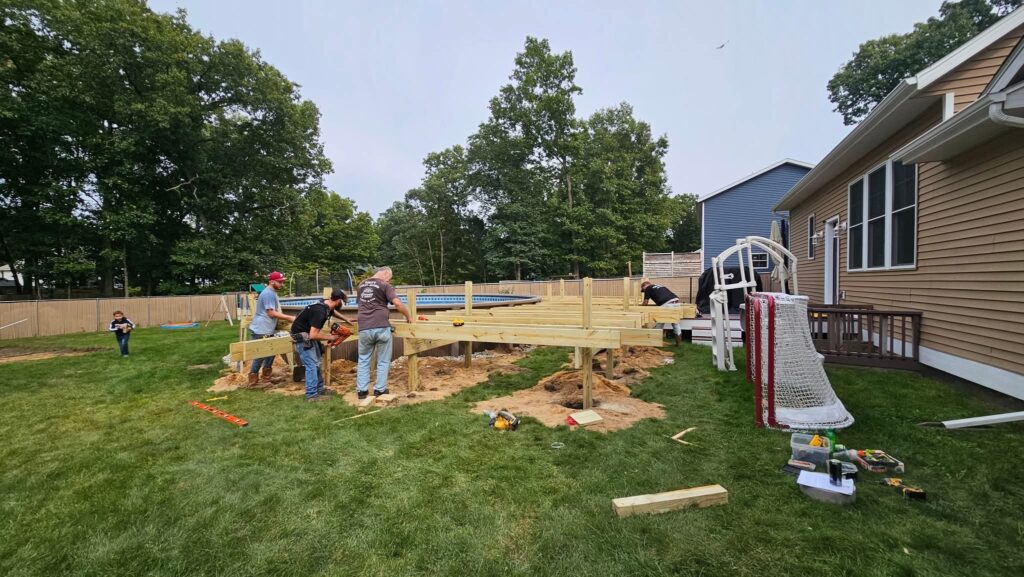 Teaching our next generation how to build a pool deck
